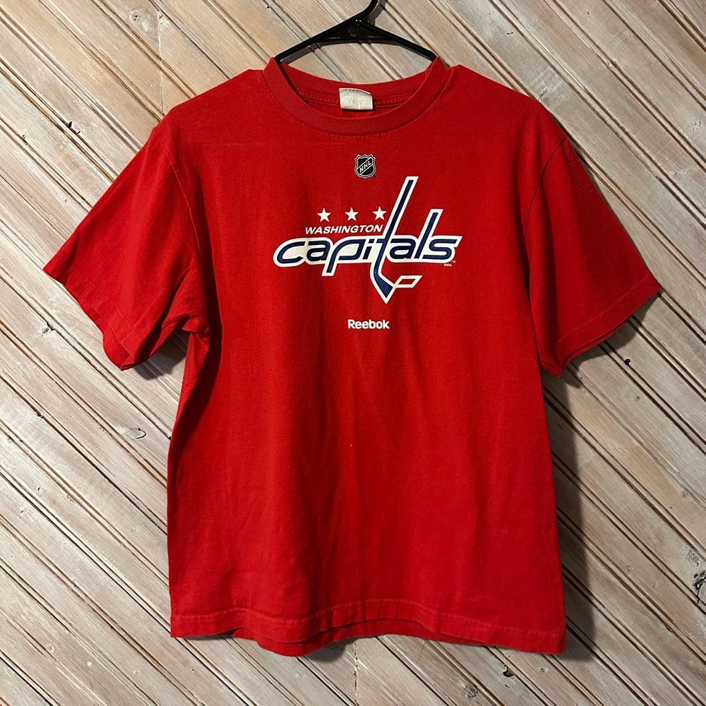 Reebok Washington Capitals NHL Hockey Fan Tee Shirt Sports Cotton